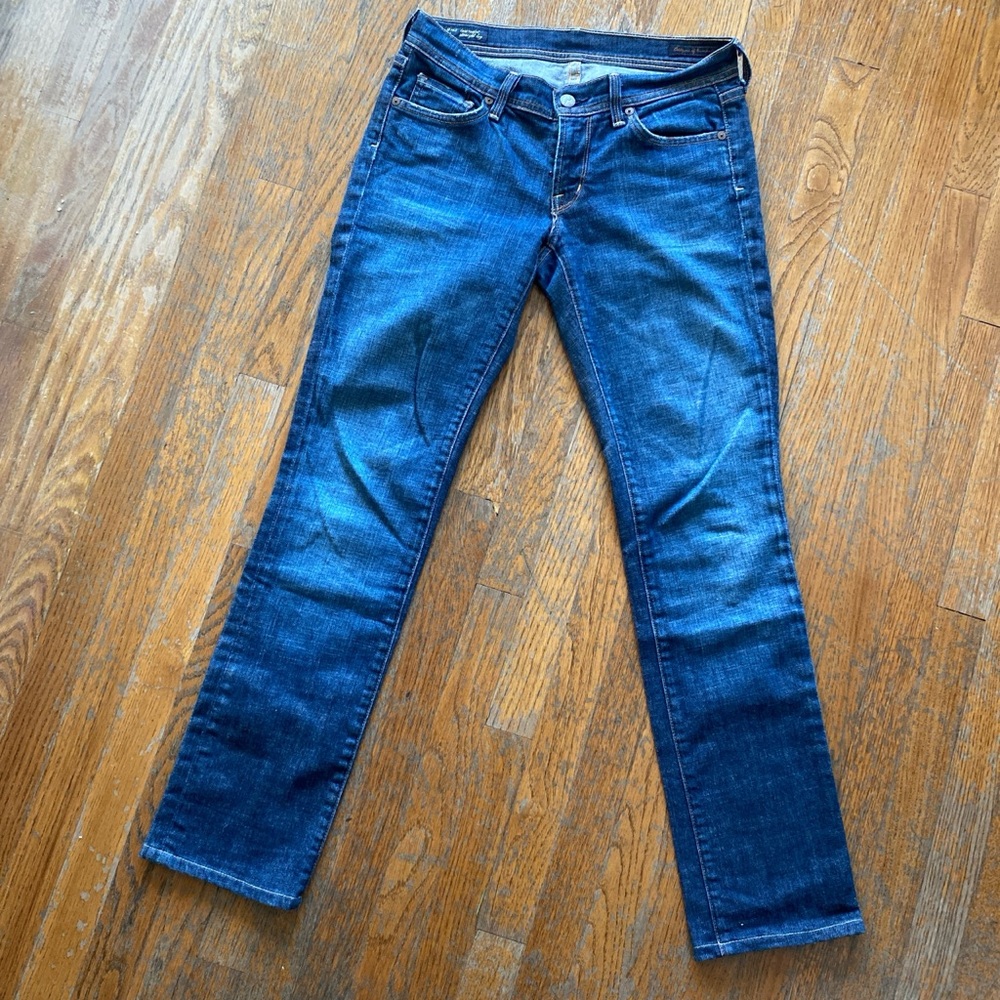 Citizens Of Humanity Blue Straight Leg Jeans